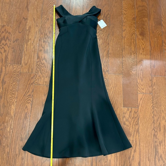 Calvin Klein long black dress fishtail mermaid formal gown wedding sexy NWT - Picture 4 of 10